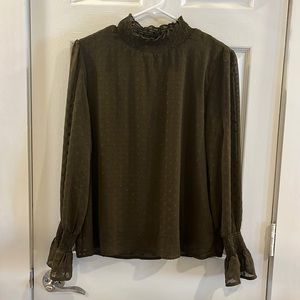 Olive green boutique blouse